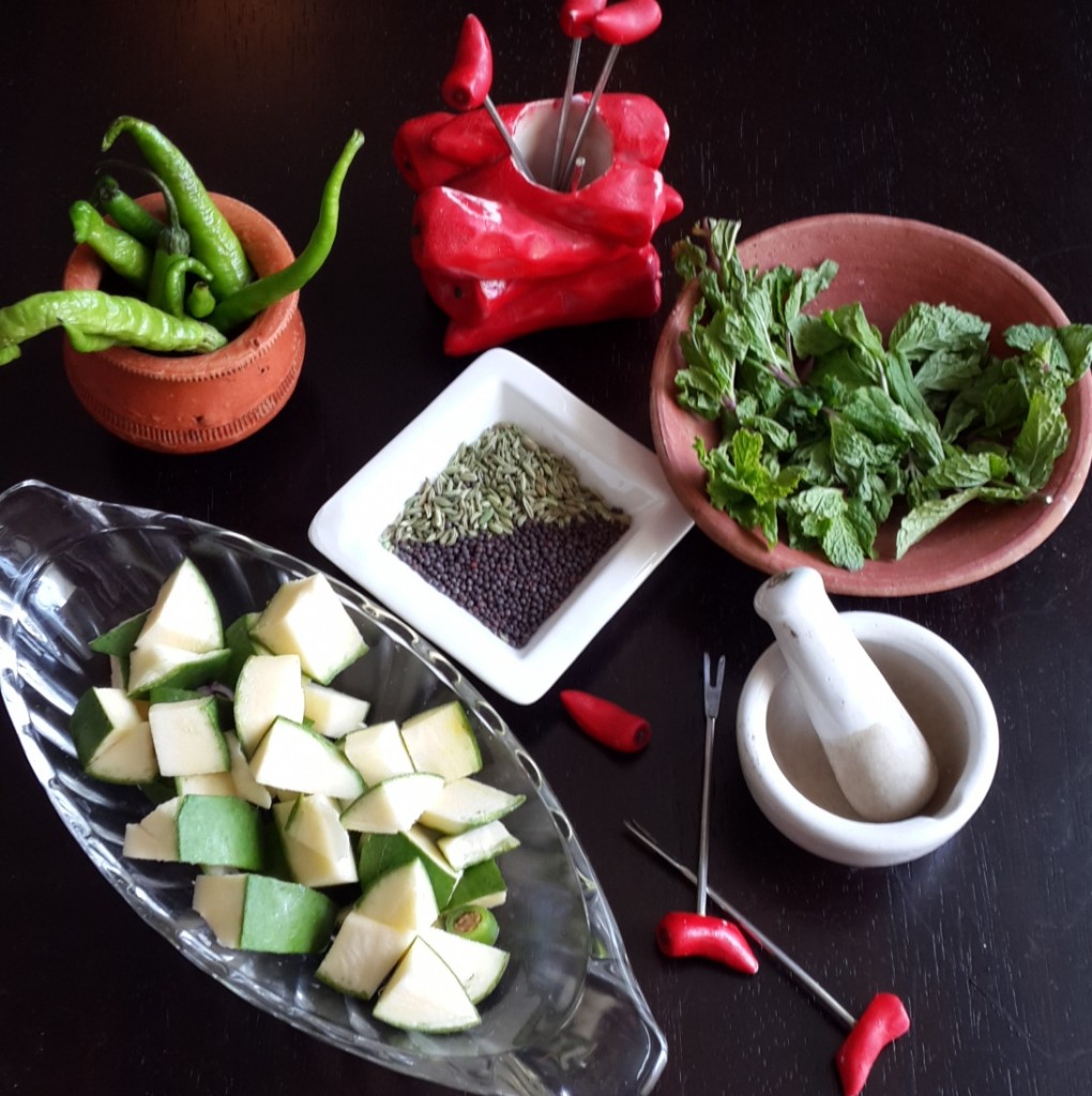 Raw Mango Pickle Ingredients