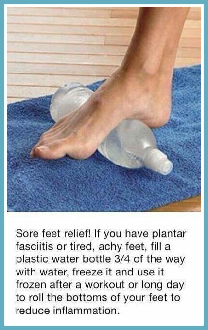 heel pain ice bottle treatment